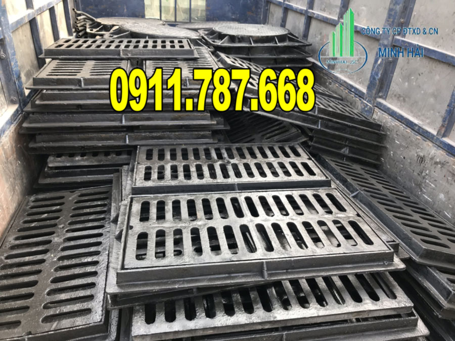 Song chắn rác gang Minh Hải kích thước 960x530mm