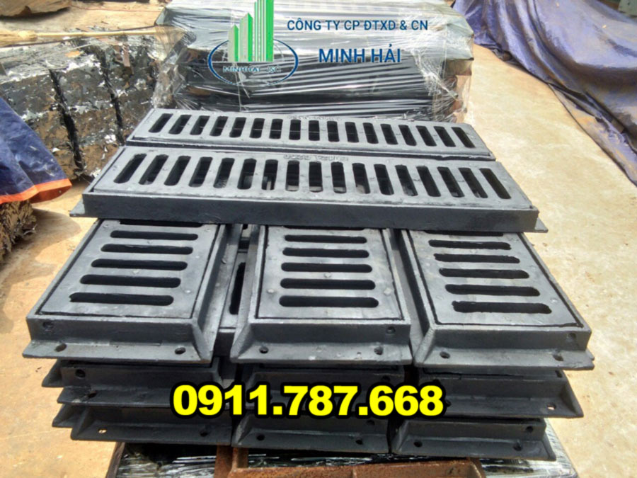 Song chắn rác gang Minh Hải kích thước 980x280mm