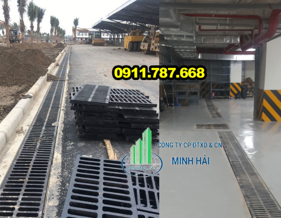 Song chắn rác gang Minh Hải lắp đặt thực tế tại công trình