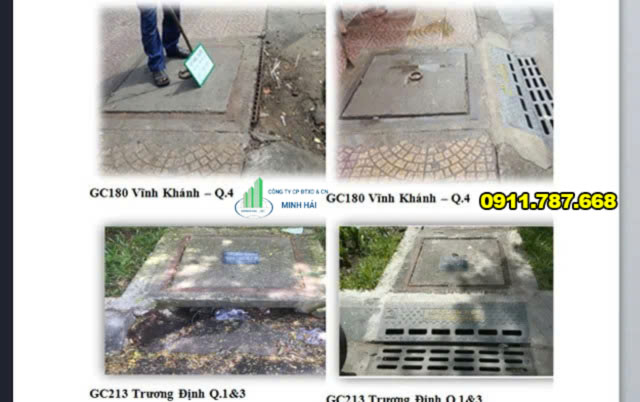 Thi công bó vỉa gang cầu xiên Minh Hải tại công trình hạ tầng giao thông