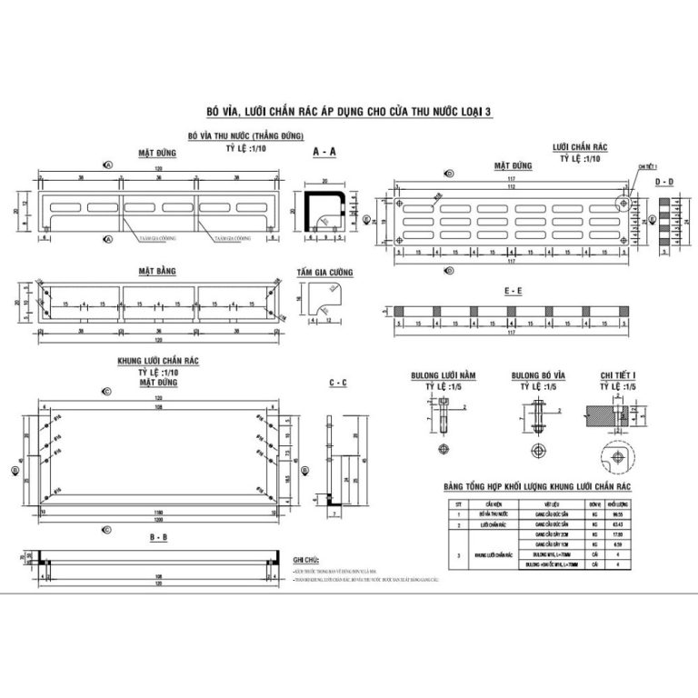 Bó Vỉa Gang Cầu Dạng Hộp Xiên BV-GC01 | Cấu Tạo, Bản Vẽ, Báo Giá | Minh Hải