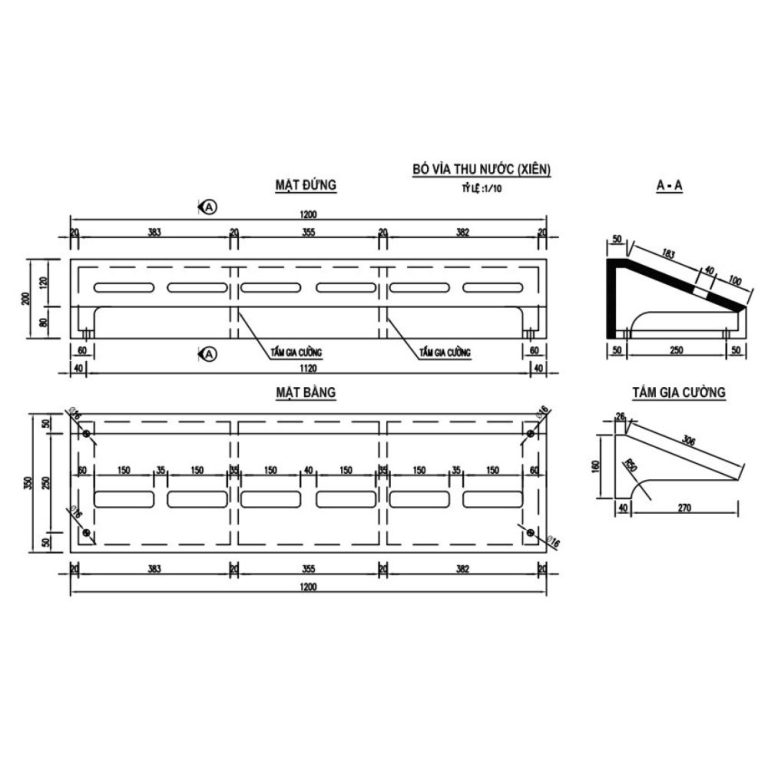 Bó Vỉa Gang Cầu Dạng Hộp Xiên BV-GC01 | Cấu Tạo, Bản Vẽ, Báo Giá | Minh Hải