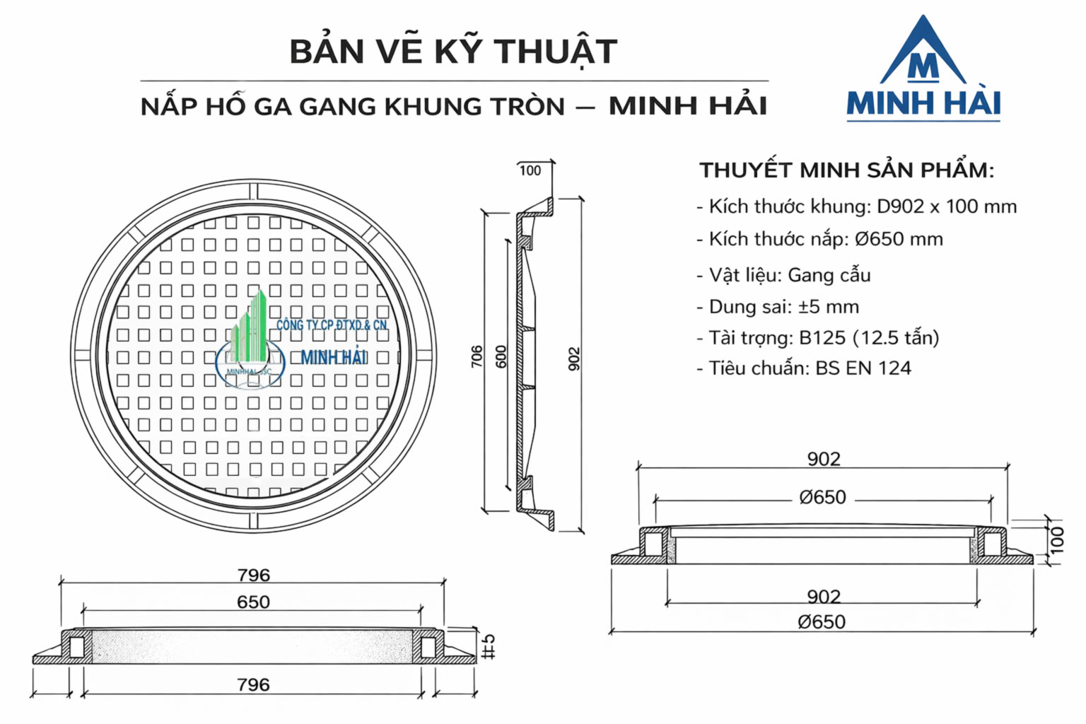 Nắp Hố Ga Gang Khung Tròn | Giá Rẻ - Vận Chuyển Toàn Quốc 2026