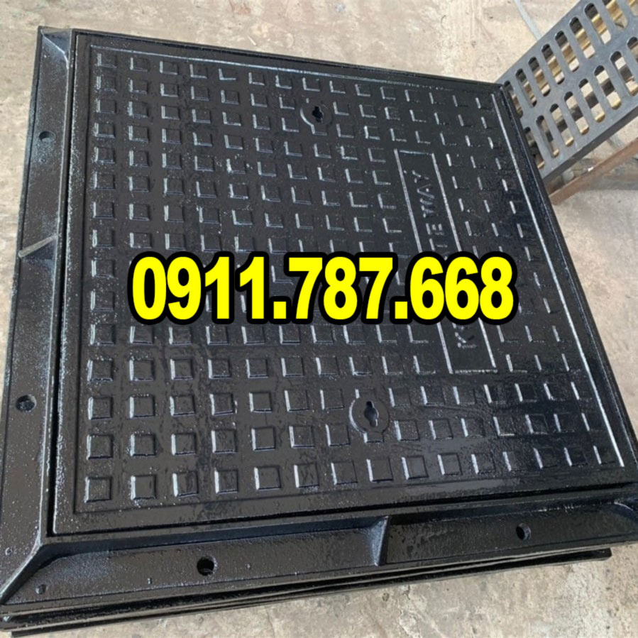 Nắp Gang Hố Ga Vuông - Kích thước 900x900mm [Minh Hải]