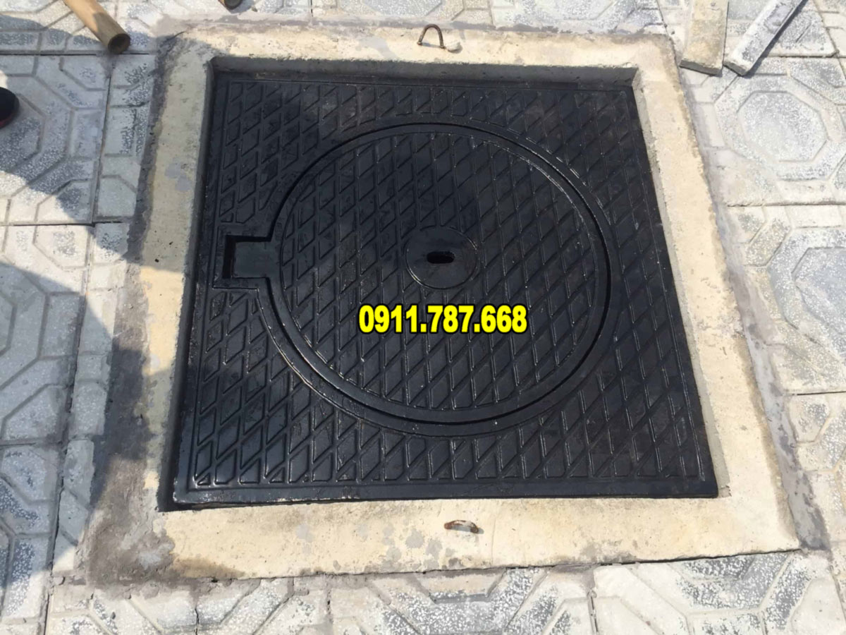 Nắp Hố Ga Khung Vuông Dương Nắp Tròn CHÂN CHÌA | Sale 20% Minh Hải