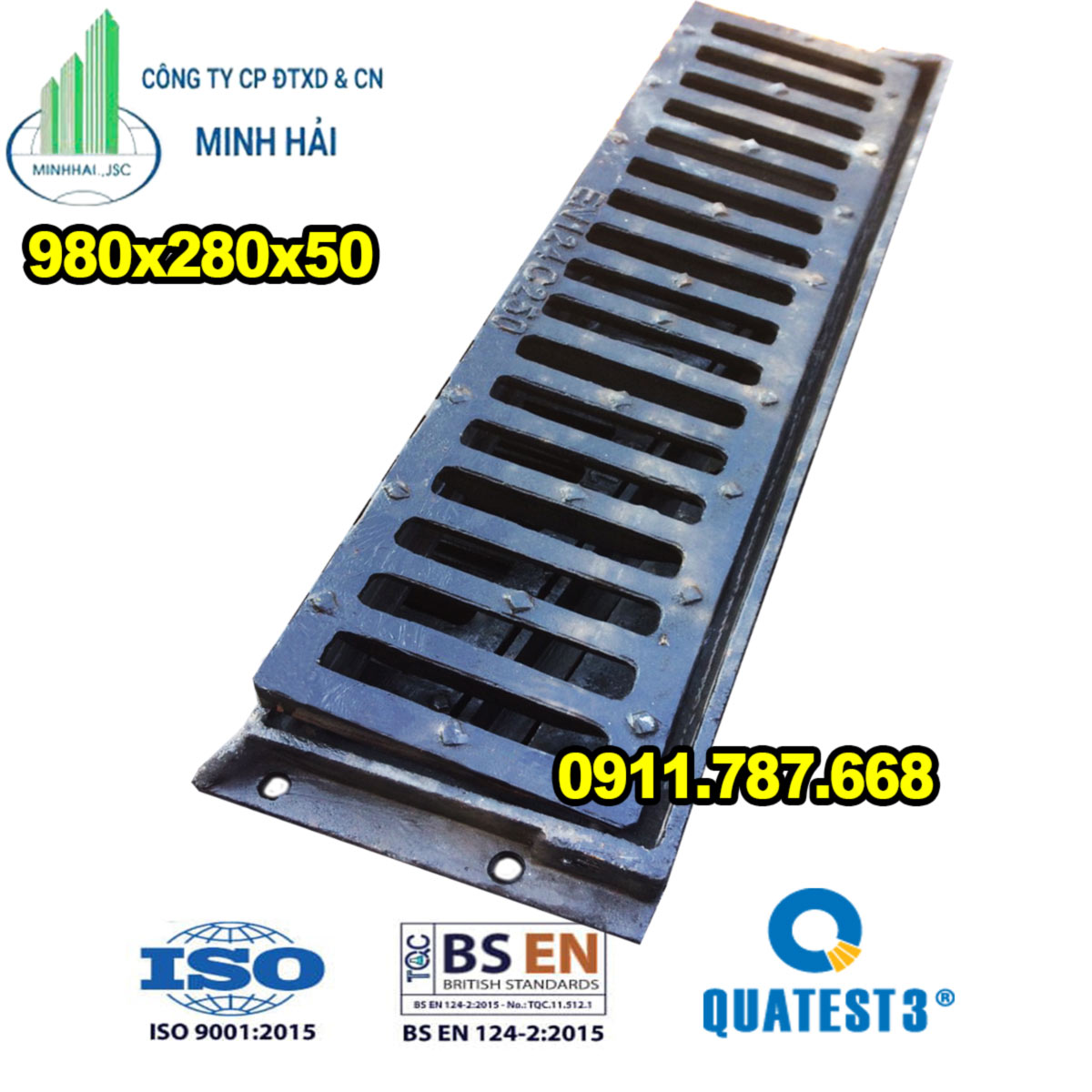 Lưới Chắn Rác Gang Cầu 980x280x50mm | Cấu Tạo, Công Dụng Và Báo Giá