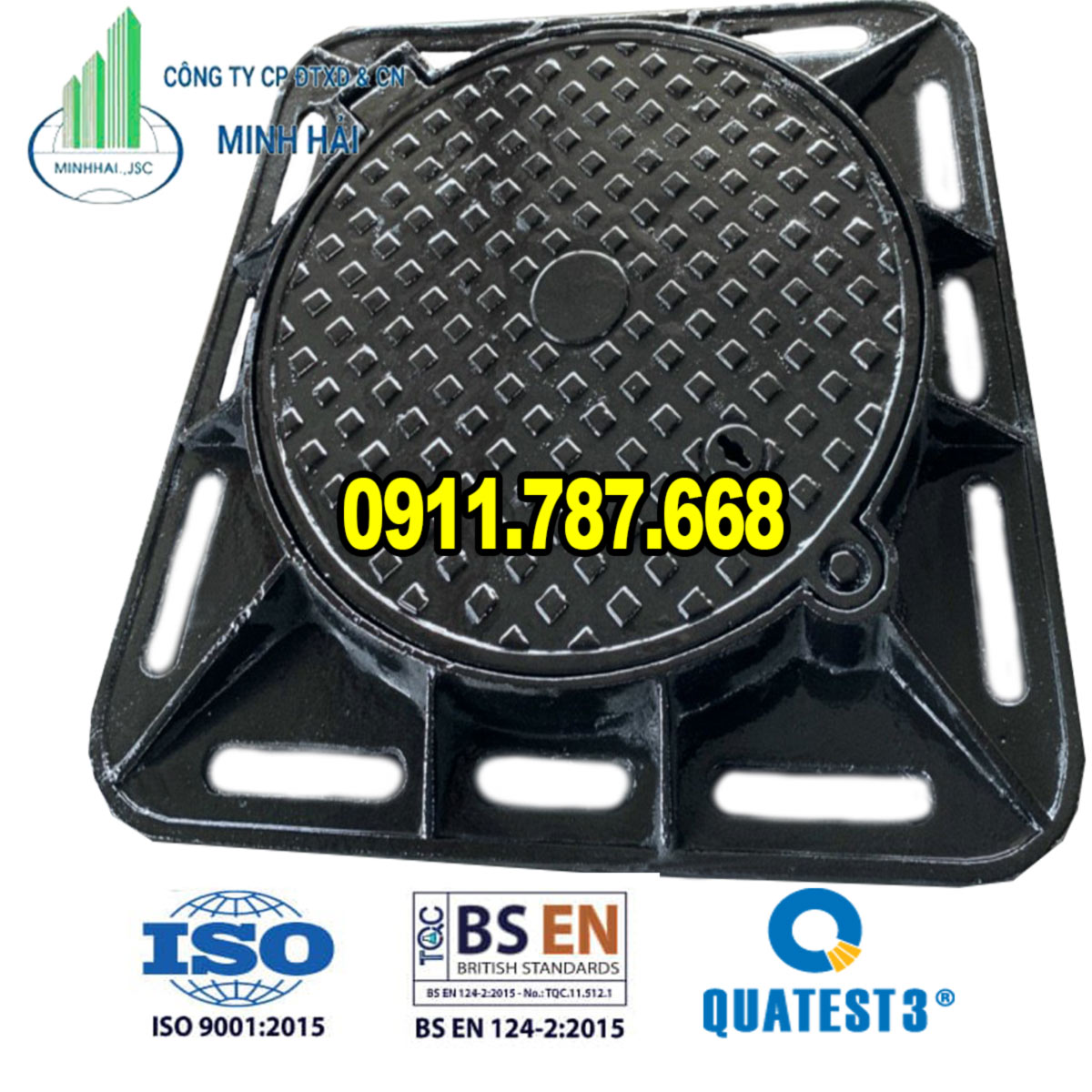 Nắp Hố Ga Gang 850x850 Khung Âm Minh Hải: Giá Rẻ Nhất 2026