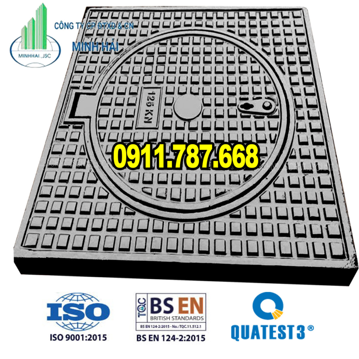 Nắp Hố Ga Gang 900x900 Khung Dương: Số 1 Về Chất Lượng Và Thẩm Mỹ!