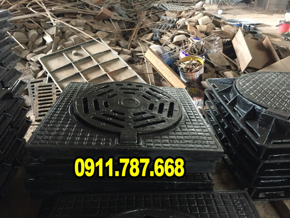 Nắp Hố Ga Gang Thu Nước 900x900 - Khung Dương | Sẵn Hàng Minh Hải
