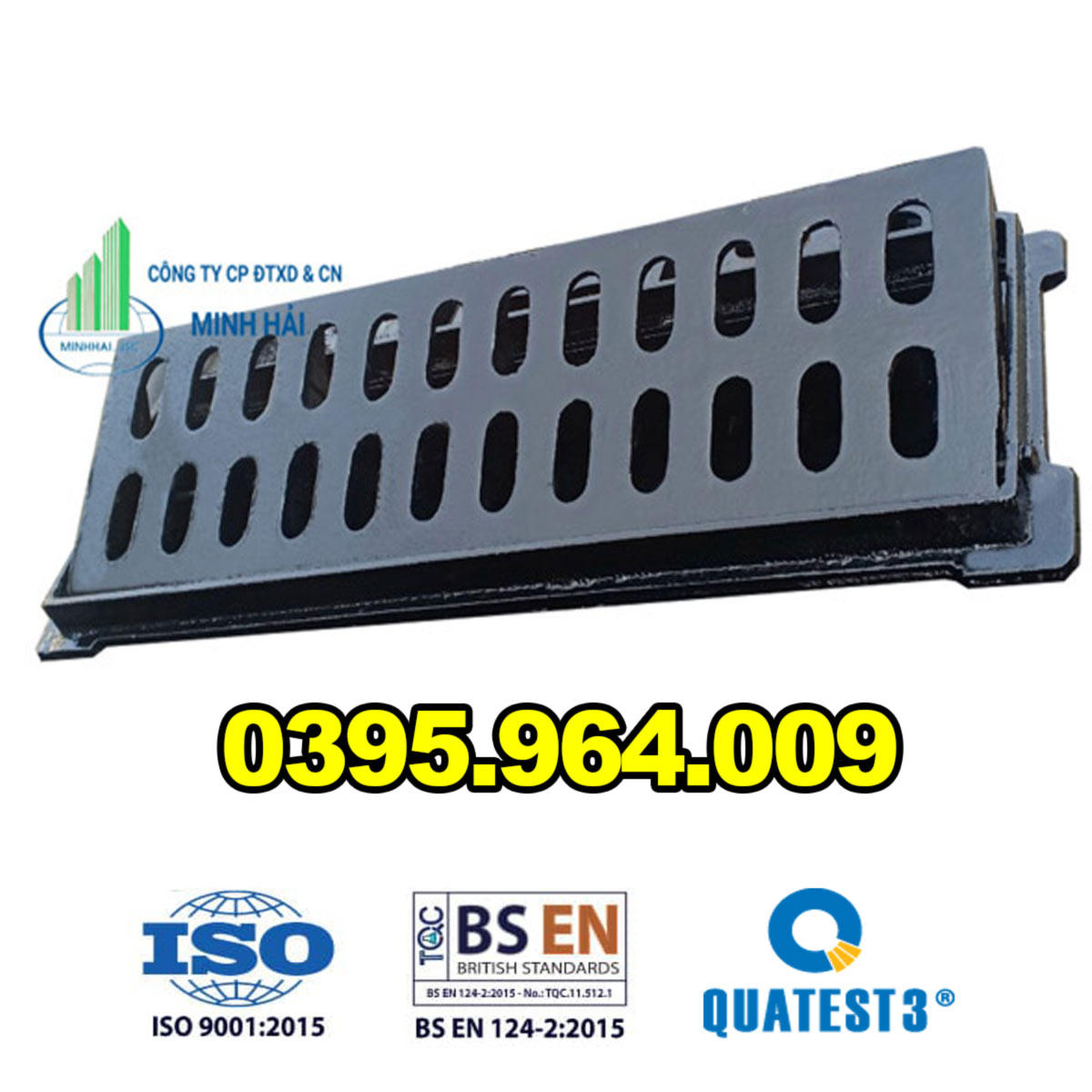 Lưới chắn rác gang cầu KT: 984x306mm.