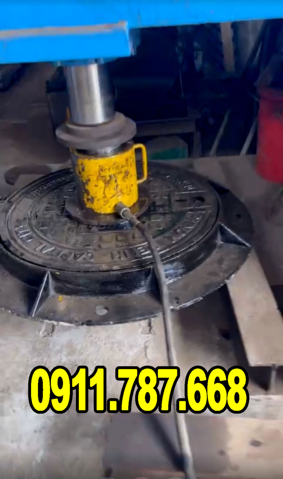 Nắp hố ga gang khung âm thân tròn [D850mm] | BS EN 124:2015 Minh Hải