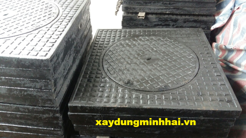 Nắp hố ga gang Cầu thân vuông KT: 900x900xØ650mm