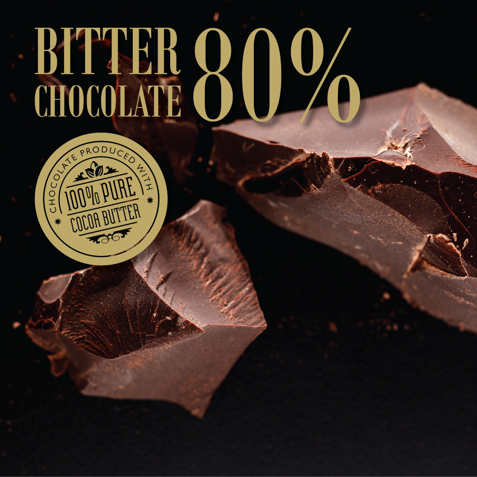 Bitter Couverture Chocolate 80%/ Block 1kg