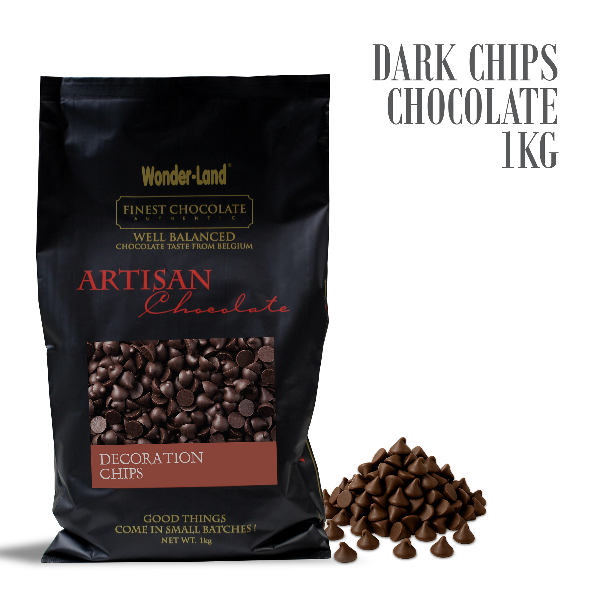 Decoration Chip Dark Chocolate/ Bag 1kg