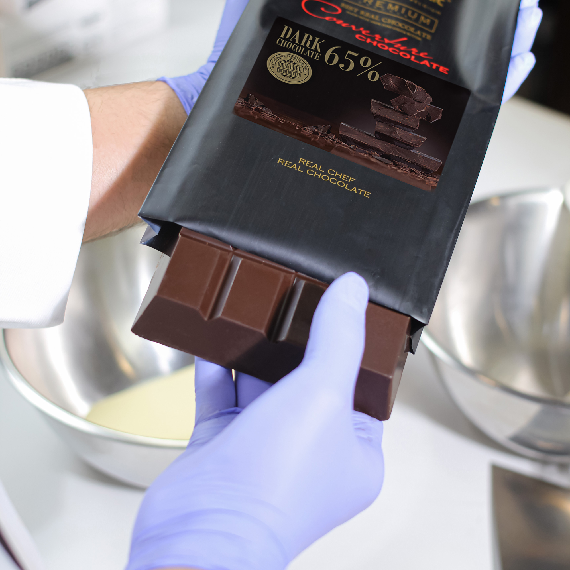 Strong Dark Couverture Chocolate 65%/ Block 500g
