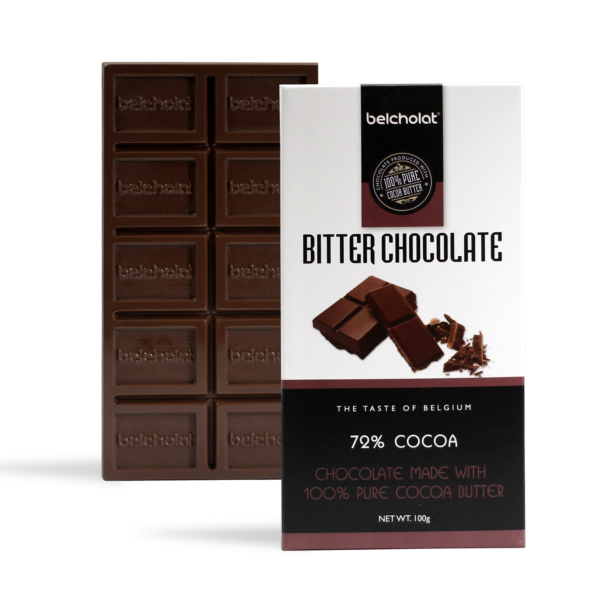 Thanh 100g Bitter Chocolate 72%
