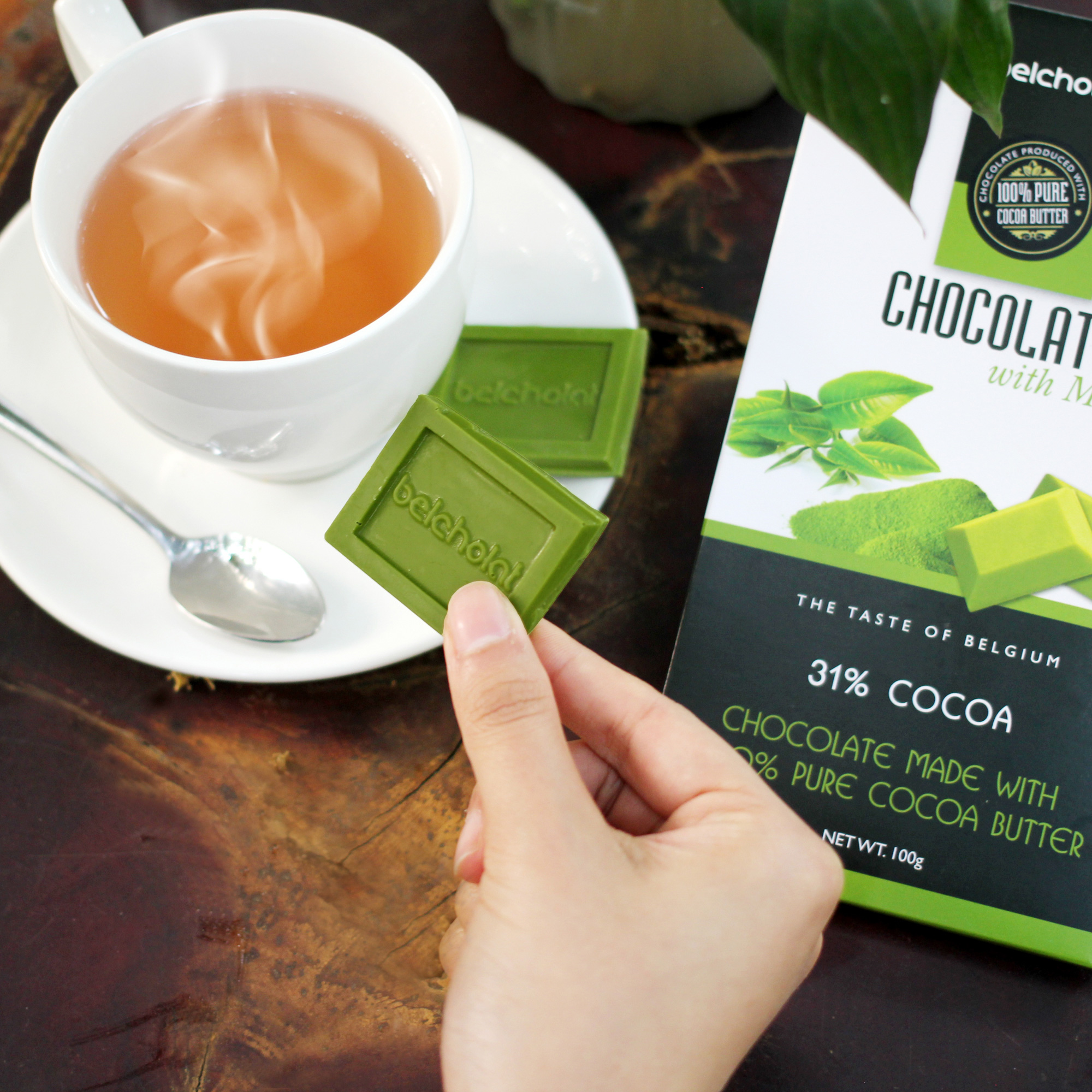 Thanh 100g Chocolate With Matcha Shan Tuyết