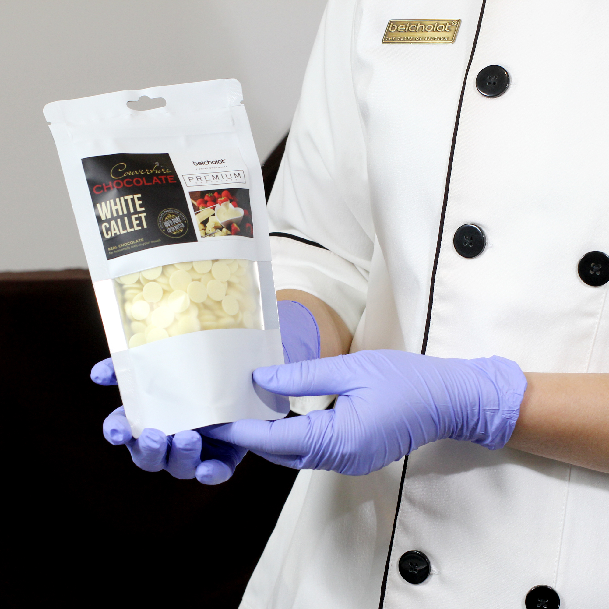 White Couverture Chocolate/ Callet Bag 150