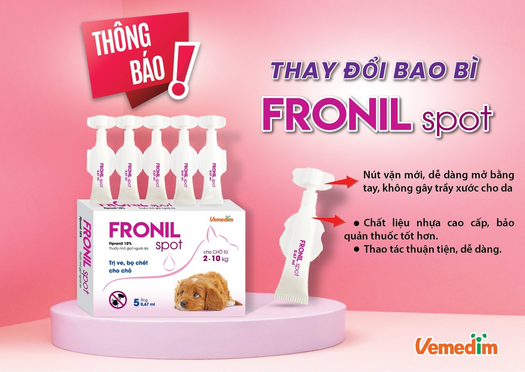 Thay đổi bao bì Fronil Spot Thay đổi bao bì Fronil Spot