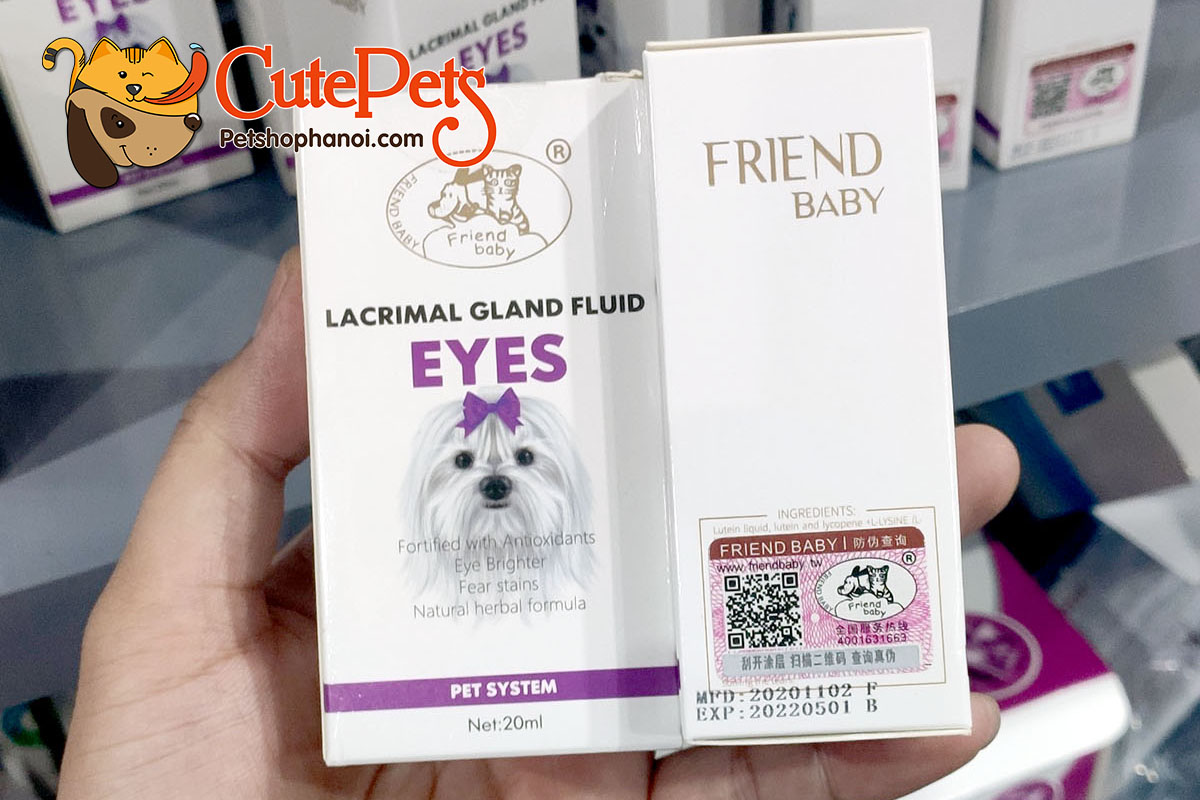 Cảnh báo hàng giả Và cách phân biệt Siro Uống Chống Chảy Nước Mắt Cho Chó Mèo Lacrimal Gland Fluid Eyes 20ml