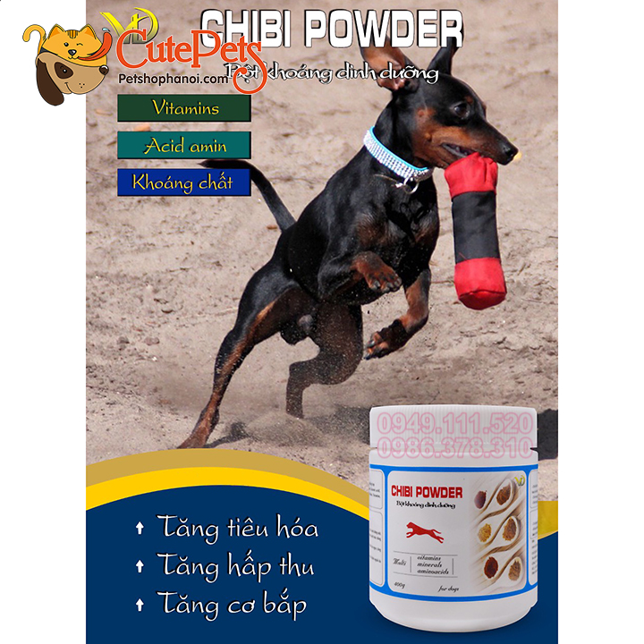 Bột khoáng dinh dưỡng Chibi Powder 400g Hỗ trợ tăng tiêu hóa, tăng ...