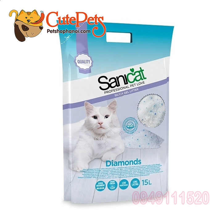 Cát thủy tinh Sanicat Silica Gel 5L Dành cho mèo Cutepets Cutepets