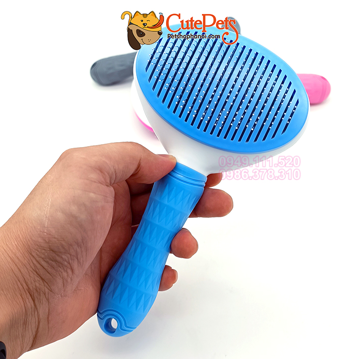 Lược chải lấy lông rụng có nút bấm cho chó mèo - CutePets