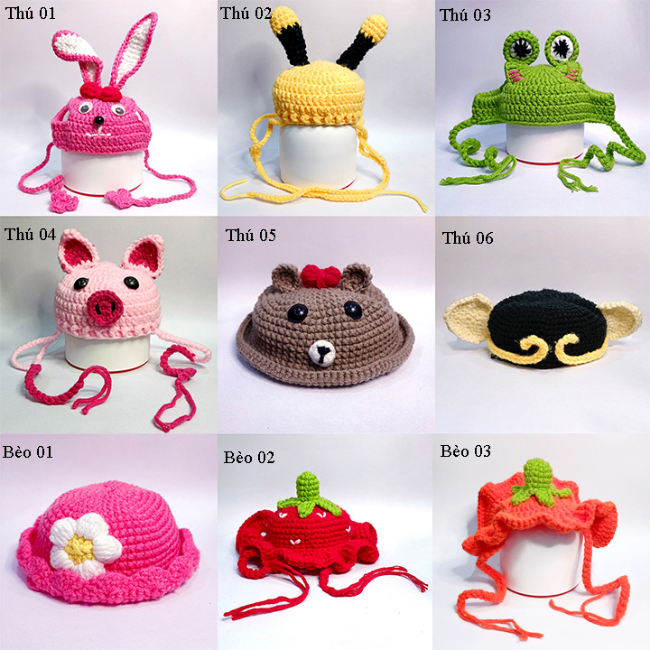 Mũ len đan tay Handmade cho chó mèo - Cutepets