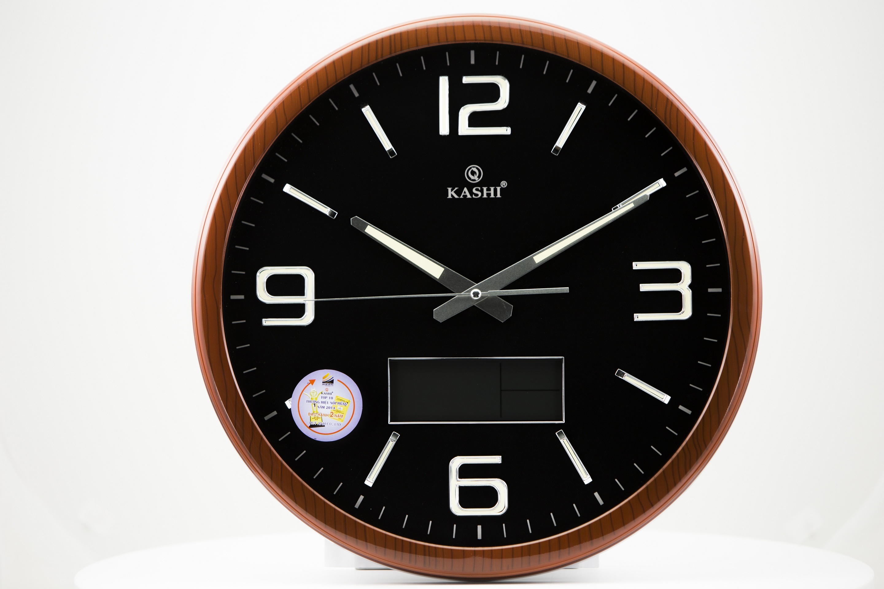 Đồng hồ treo tường K84 Dạ quang đen