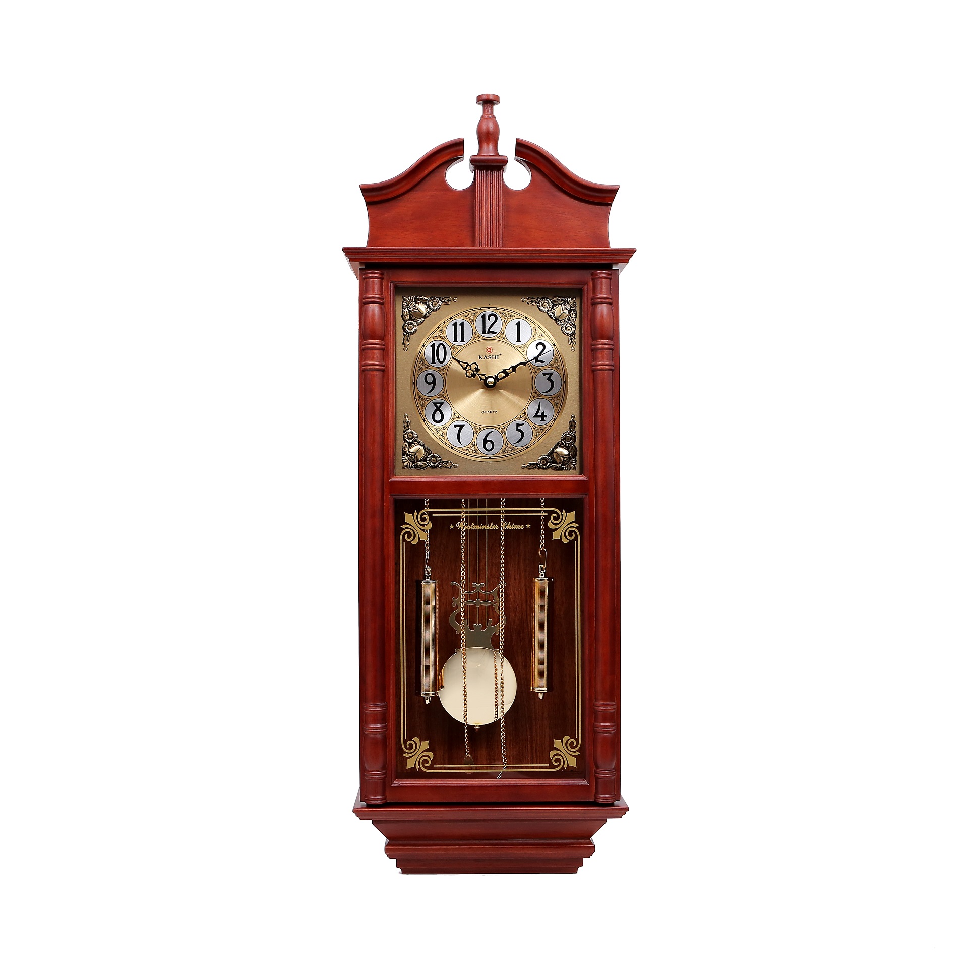 Đồng hồ treo tường quả lắc KN627 Kashi Clock (không cần cập nhật): Với sự kết hợp giữa ẩn dụ và chất liệu kim loại cao cấp, đồng hồ treo tường quả lắc KN627 của Kashi Clock đã từng làm say đắm lòng người. Sản phẩm này vẫn được giữ nguyên thiết kế và chất lượng, đảm bảo sẽ làm bạn hài lòng và ấn tượng từ cái nhìn đầu tiên.