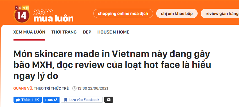 Món skincare made in Vietnam này đang gây bão MXH, đọc review của loạt hot face là hiểu ngay lý do