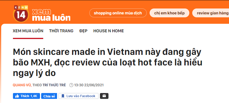 Món skincare made in Vietnam này đang gây bão MXH, đọc review của loạt hot face là hiểu ngay lý do Món skincare made in Vietnam này đang gây bão MXH, đọc review của loạt hot face là hiểu ngay lý do
