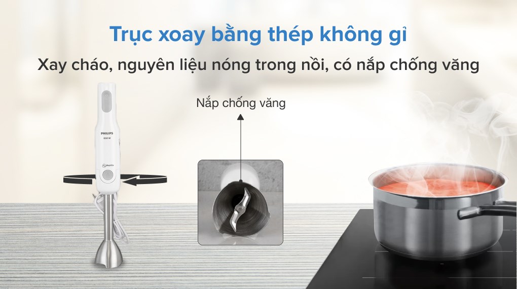 Máy xay sinh tố cầm tay Philips HR2534 thiết kế khác biệt