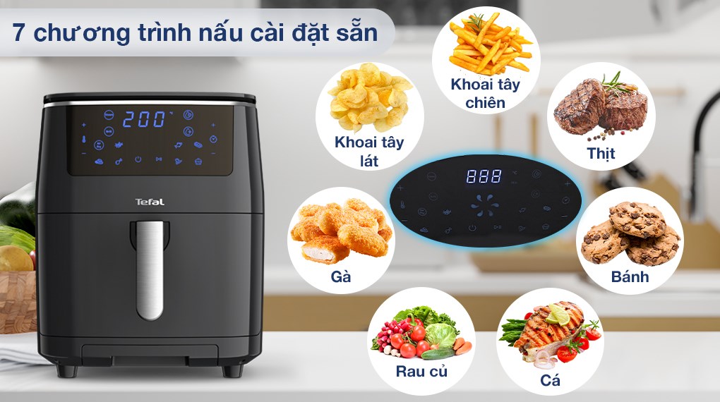 Nồi chiên không dầu kết hợp hấp Tefal FW201815 6.5 lít - Chất liệu