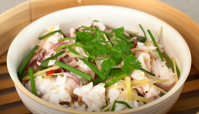 Mực nang nhỏ hấp gừng 24h Seamart