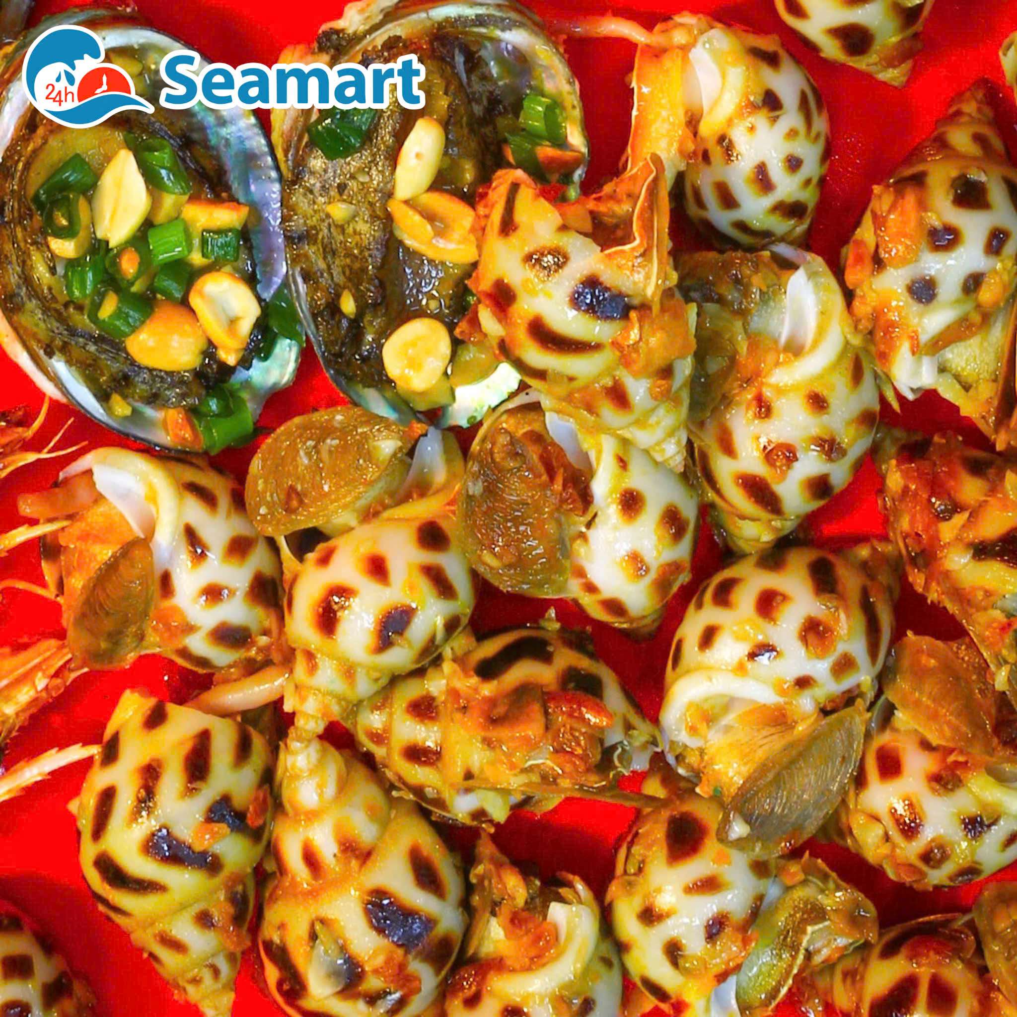 Ốc hương cháy tỏi - Combo hải sản phát  lộc 24h Seamart
