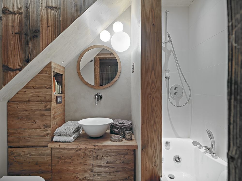 Phòng tắm mang phong cách Rustic