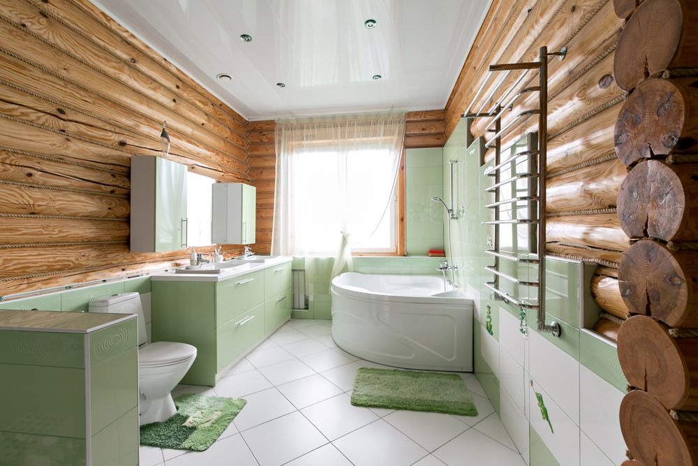 Phòng tắm mang phong cách Rustic
