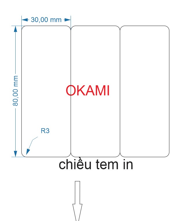 Decal in mã vạch 30x80 mm