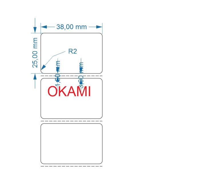 Decal in mã vạch 38x25 x 100m