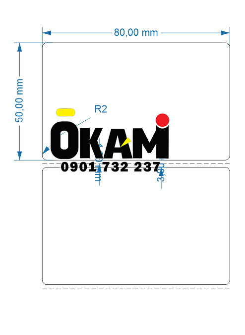 Decal in mã vạch 80x50 x 50m
