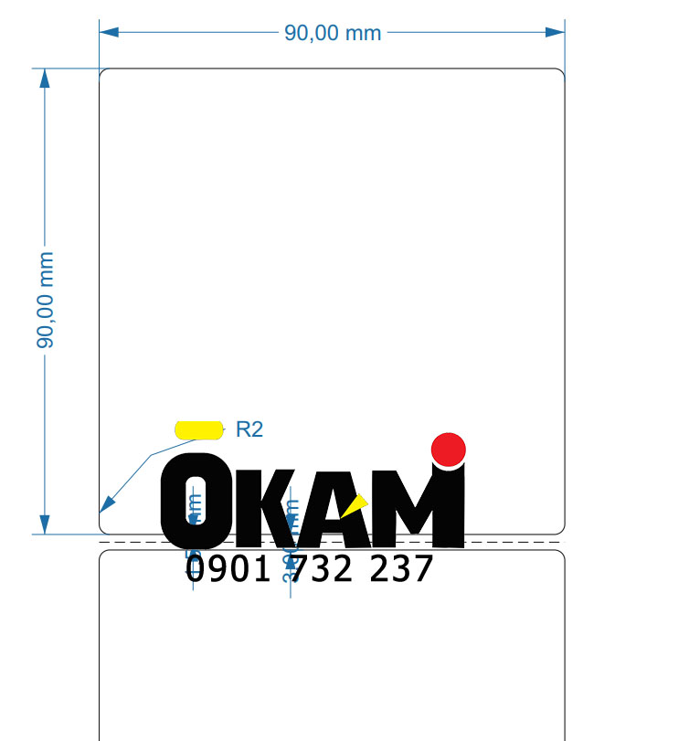 Decal in mã vạch PVC 90x90 50m