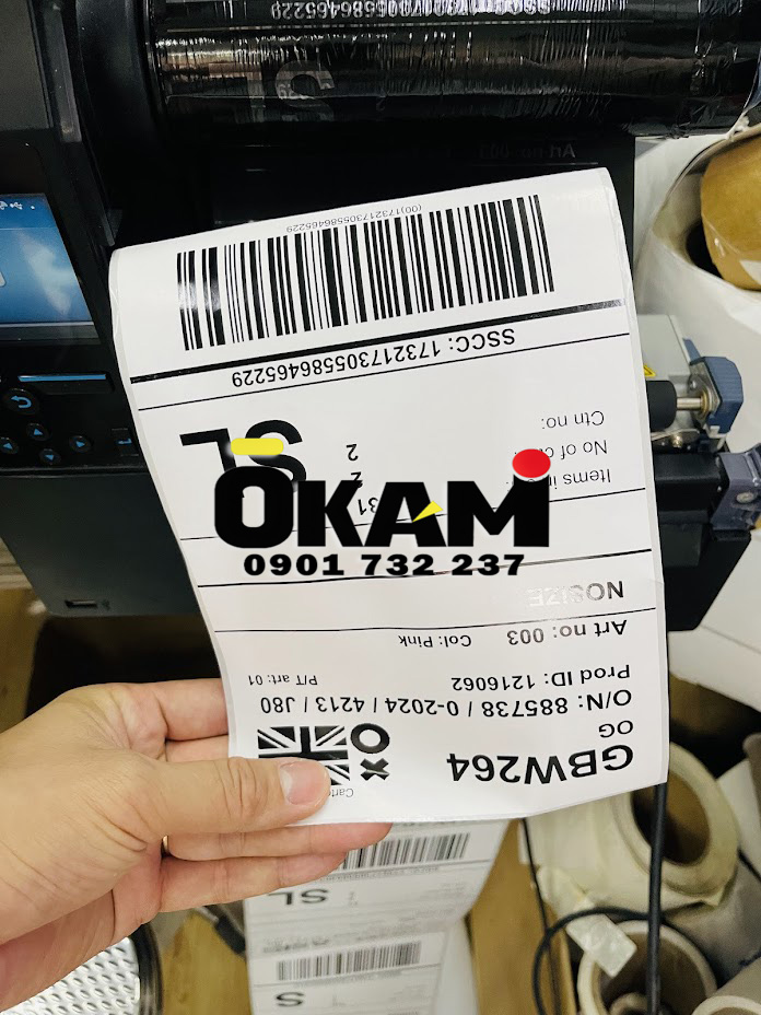 Dịch vụ in tem decal A5 theo yêu cầu Okami