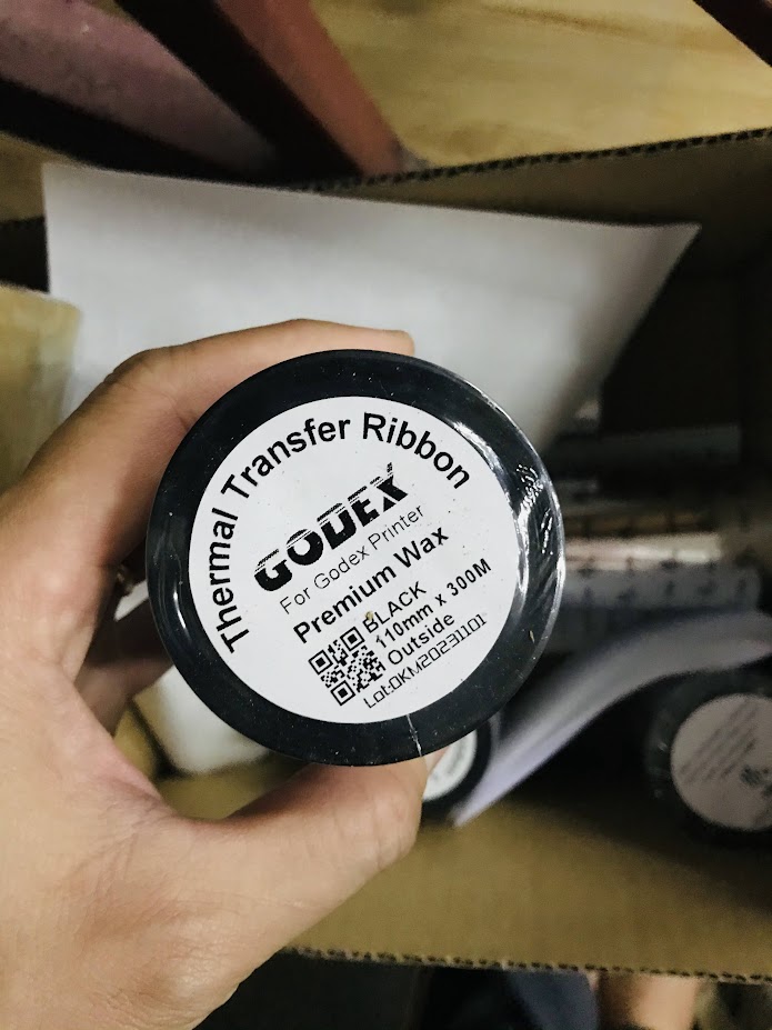 Mực in mã vạch Godex 110x300