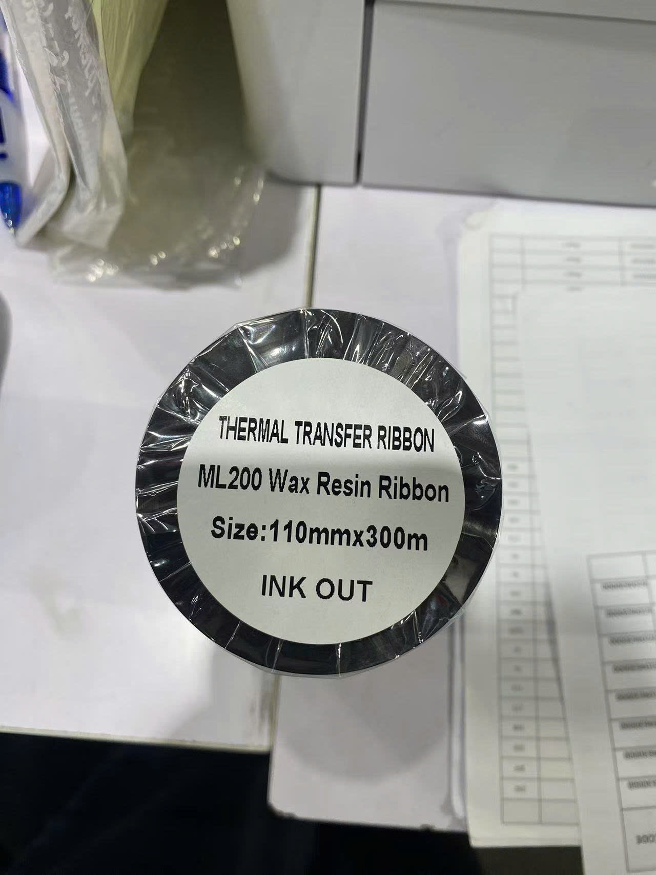 Mực in mã vạch ML200 Wax Resin 110mmx300m