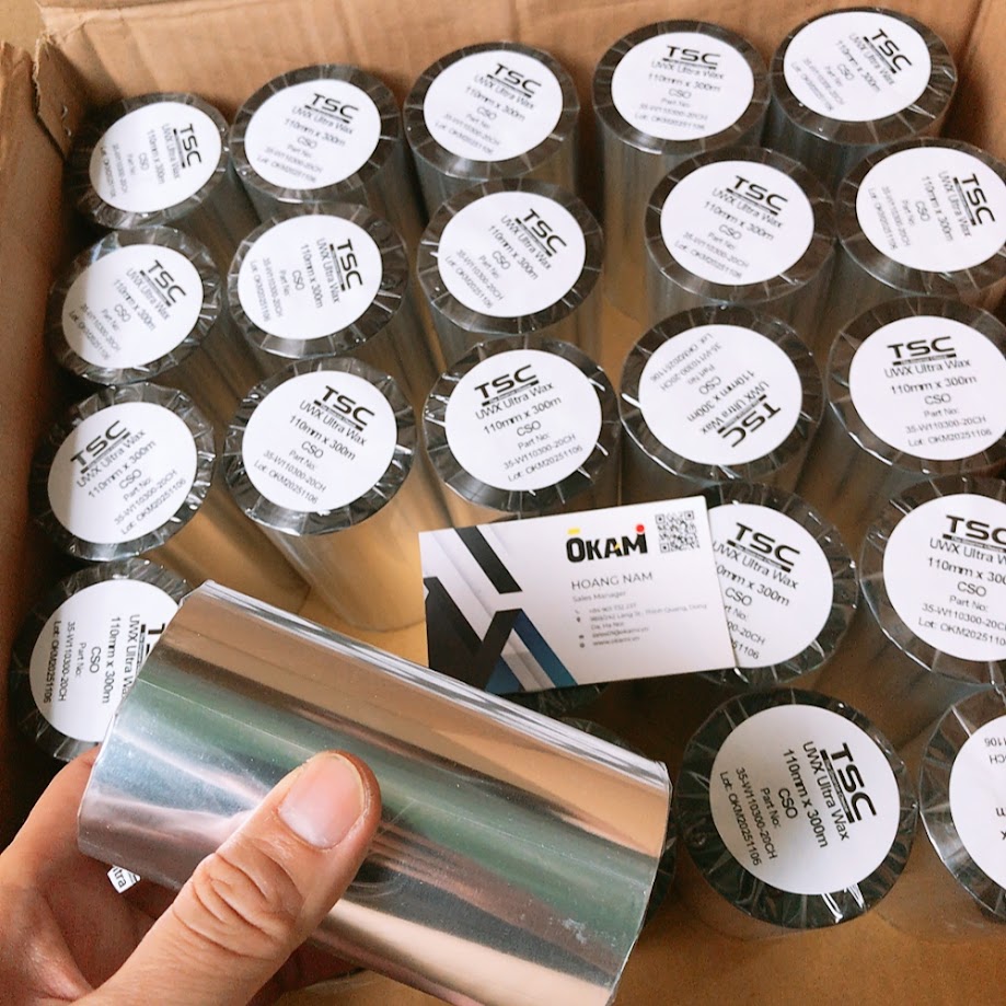 Mực in mã vạch TSC Ultra Wax 110mm x 300m
