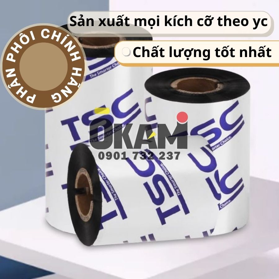 Mực in mã vạch TSC wax premium 110x300