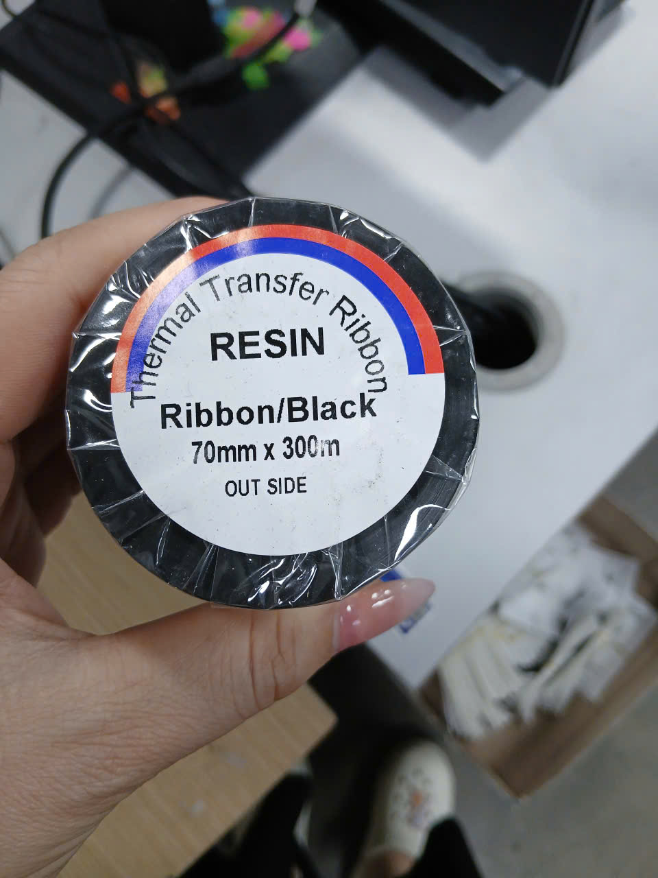 thermal transfer ribbon Resin 70mm x 300m Okami