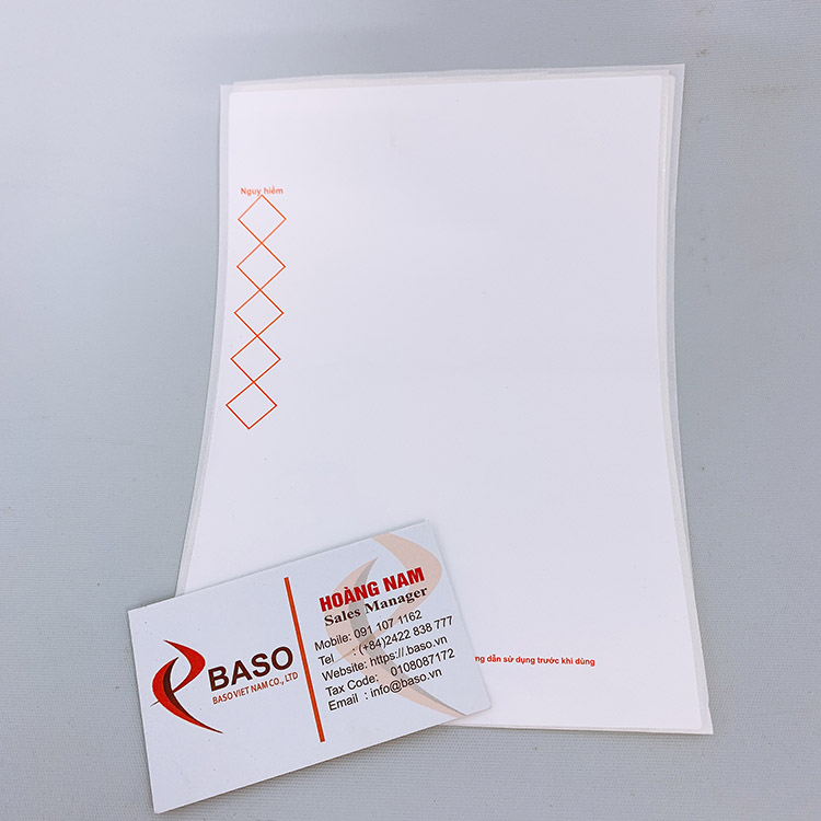 Decal PVC kích thước 140mm x 200mm