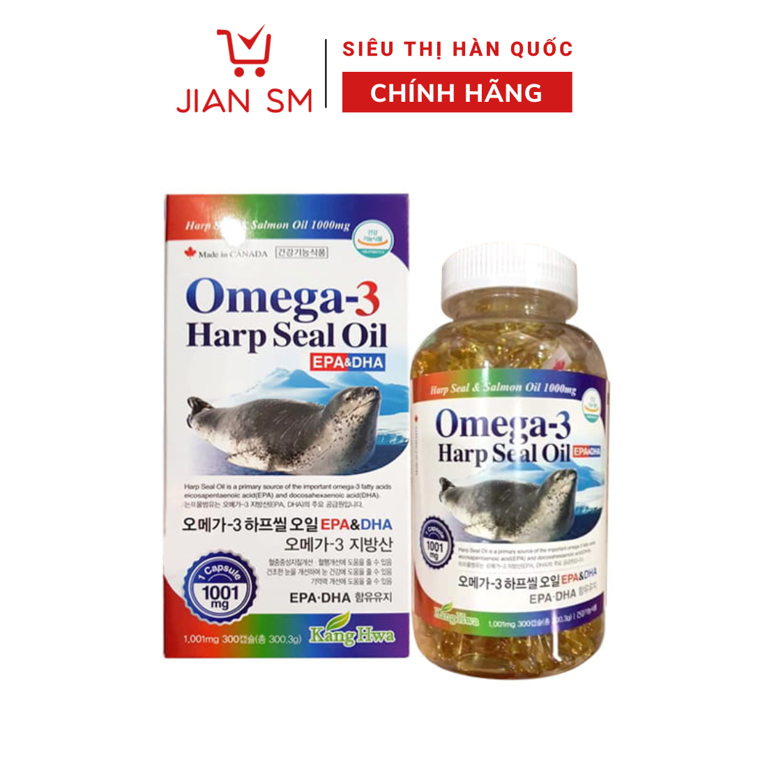 Tinh Dầu Hải Cẩu Bổ Mắt Hàn Quốc New Omega 3 Harp Seal Oil